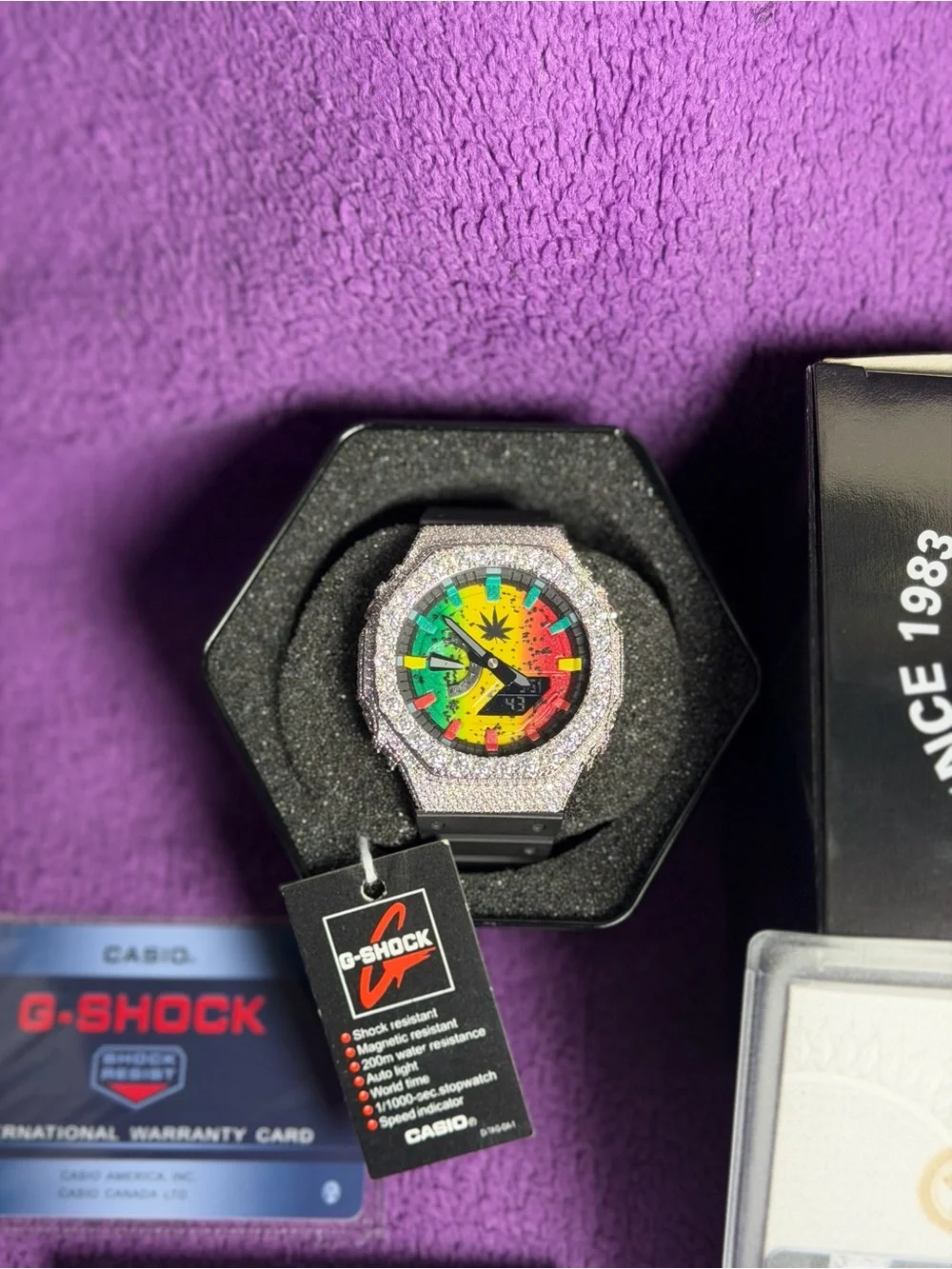 Casio G-Shock Multicolor Dial Silver Bezel Watch